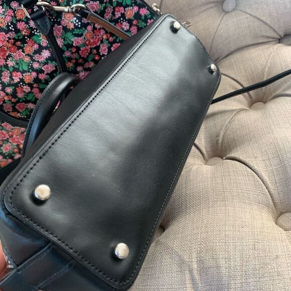 COACH sierra F57622 floral satchel bag set of two pink black large and medium - Picture 5 of 12